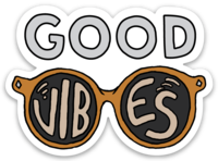 Good Vibes Sunglasses Sticker
