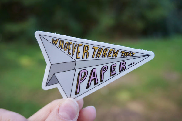 whoever threw that paper