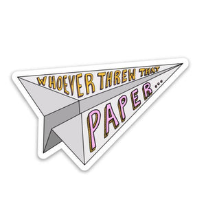 whoever threw that paper