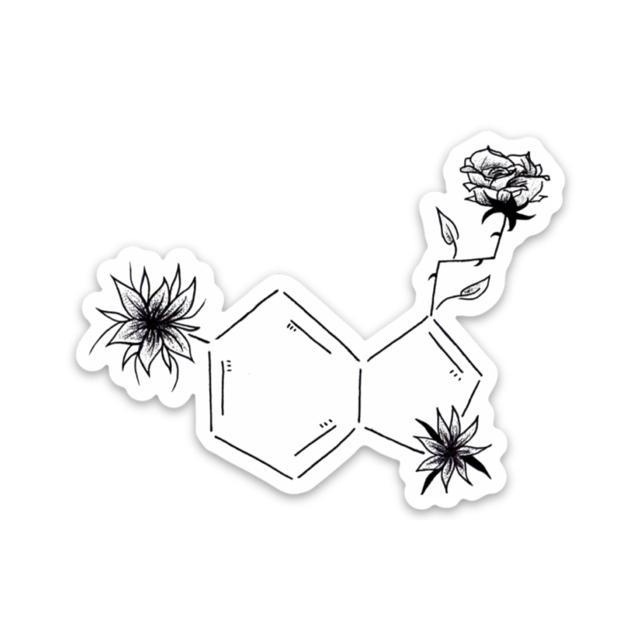 Black and White Serotonin Symbol