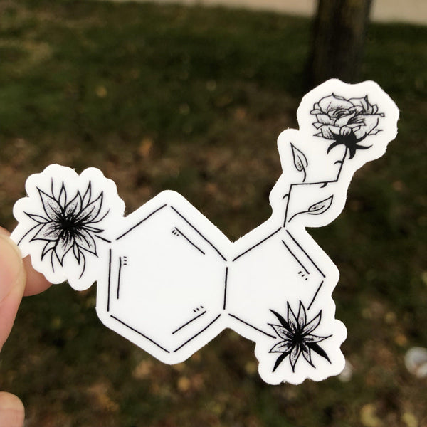 Black and White Serotonin Symbol